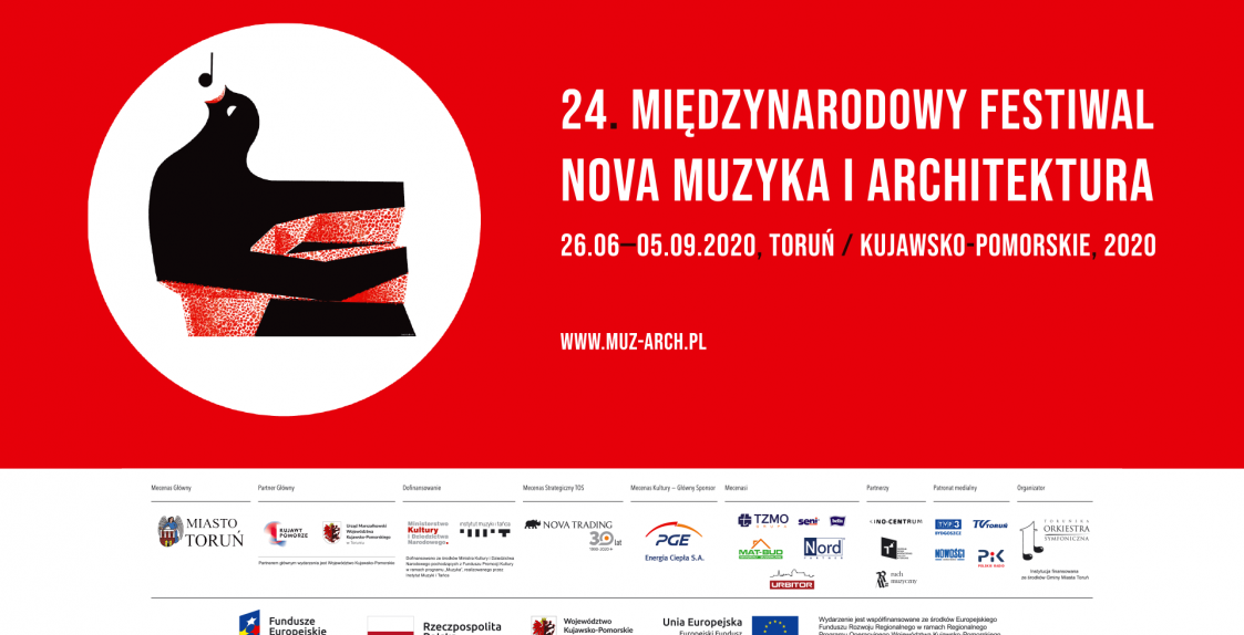 Grafika z identyfikacją 24. Międzynarodowego Festiwalu Nova Muzyka i Architektura