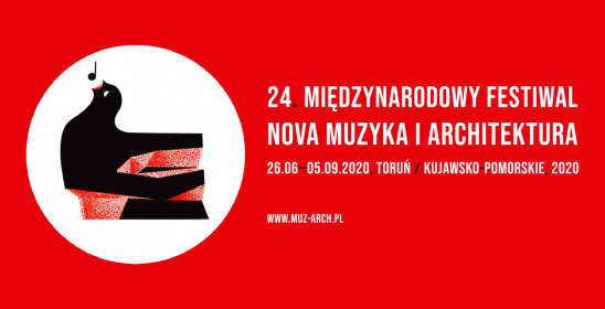 Grafika festiwalu na czerwonym tle