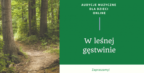 droga w lesie i tytuł wydarzenia