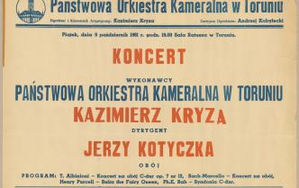 Plakat - koncert w dniu 9 października 1981 roku