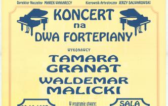 Plakat - Koncert na dwa fortepiany w dniu 28 grudnia 1997 roku
