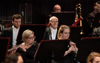 muzycy grający na instrumentach dętych drewnianych