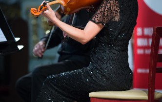kobieta gra na skrzypcach