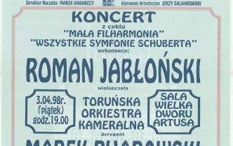 Koncert - Mala filharmonia - Wszystkie symfonie Schuberta w dniu 3 kwietnia 1998 r.