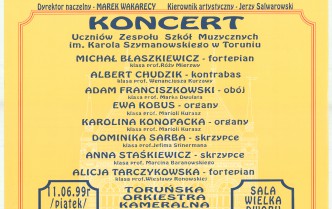 Koncert uczniow ZSM w Toruniu (11.06.1999)