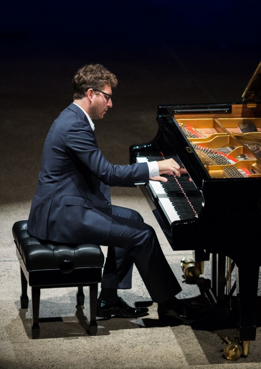 man playing the piano